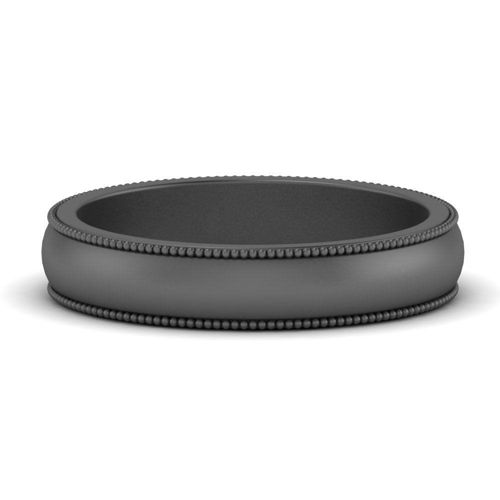 Milgrain Matte Finish Mens Band