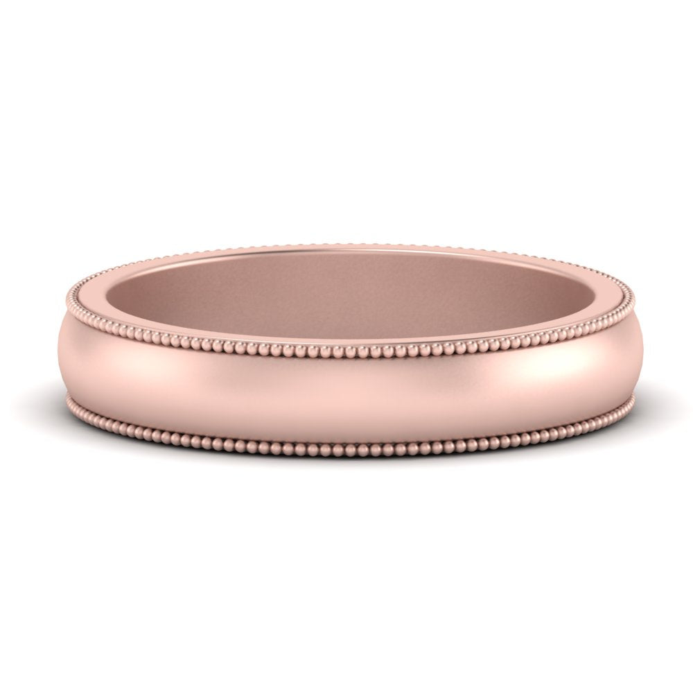 Milgrain Matte Finish Mens Band