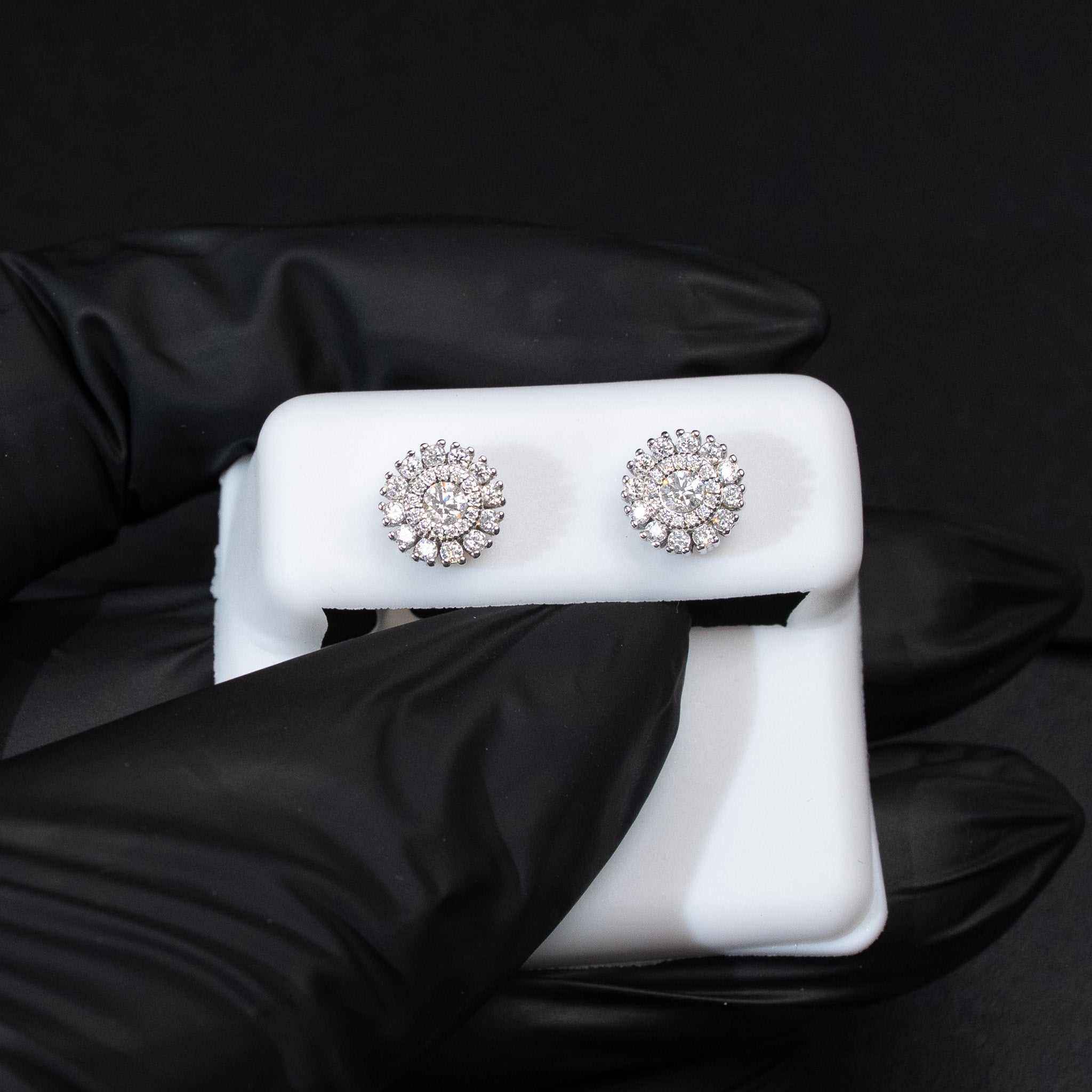 0.5ct Round Moissanite Stud Earrings in 925 Sterling Silver