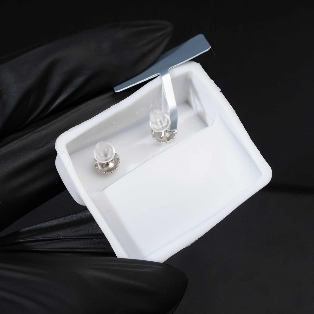 0.5ct Round Moissanite Stud Earrings in 925 Sterling Silver