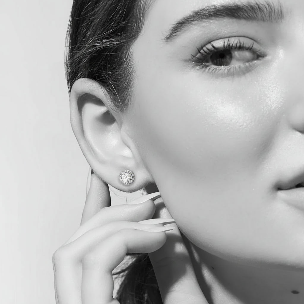 Moissanite Jewelry Set GRA Certified Pass Diamond Tester Women Gift VVS1 925 Silver Stud Earring Pendant Necklace-4