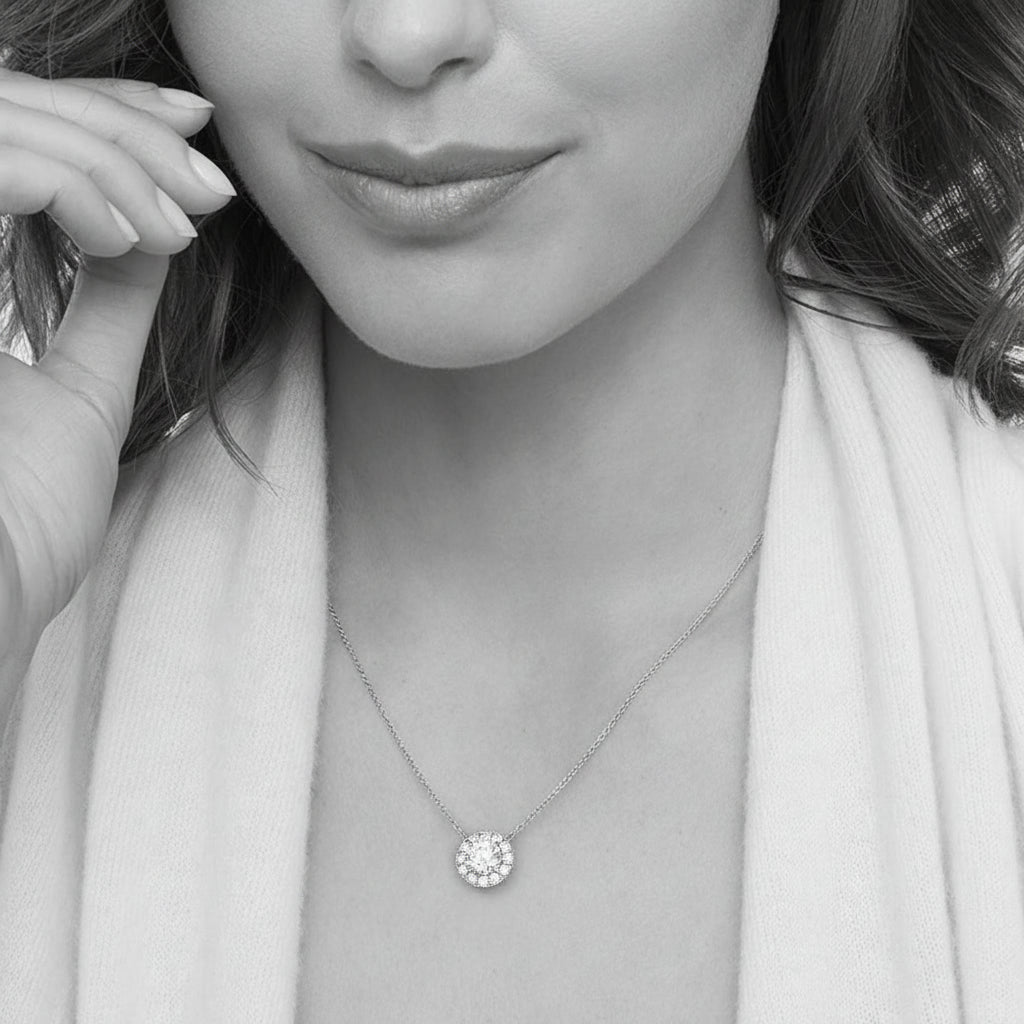 Moissanite Jewelry Set GRA Certified Pass Diamond Tester Women Gift VVS1 925 Silver Stud Earring Pendant Necklace-1