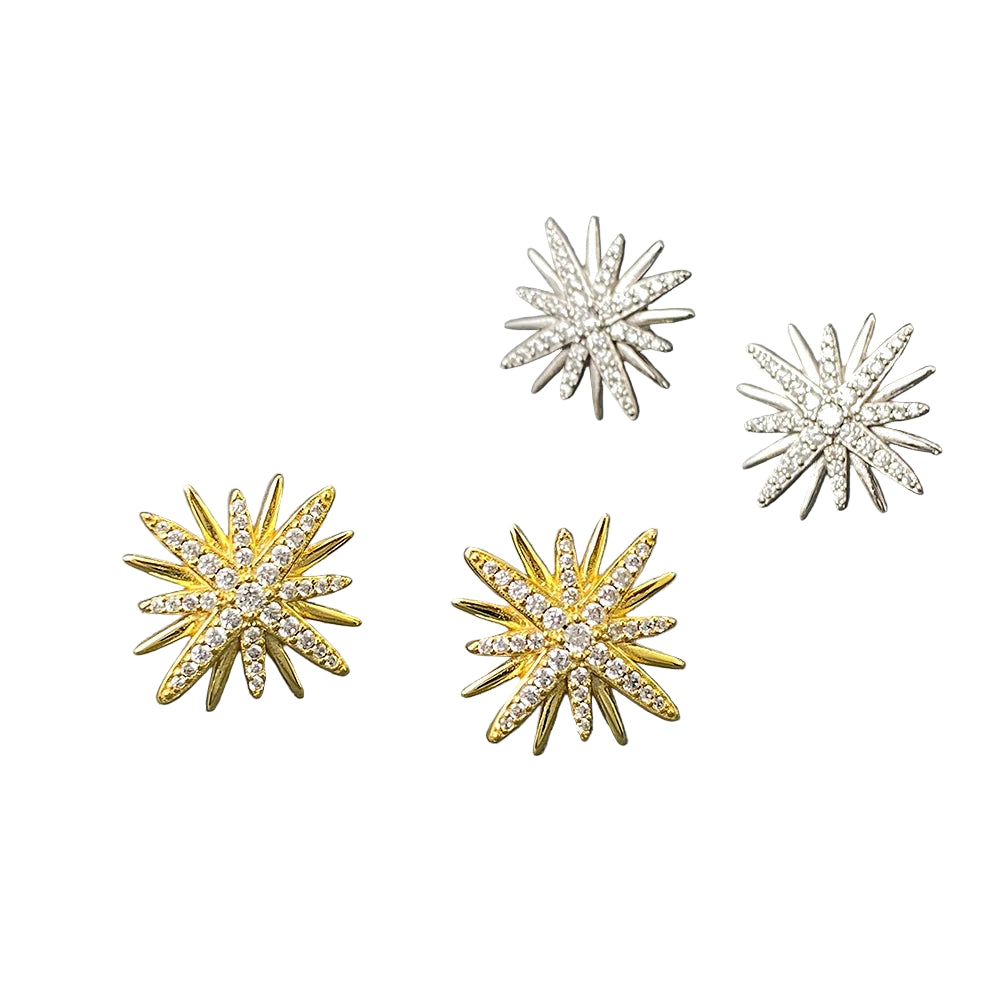 David Hexagonal Diamond Stud Earrings, High-quality Jewelry Wholesale, Suitable for Both Men and Women.-0