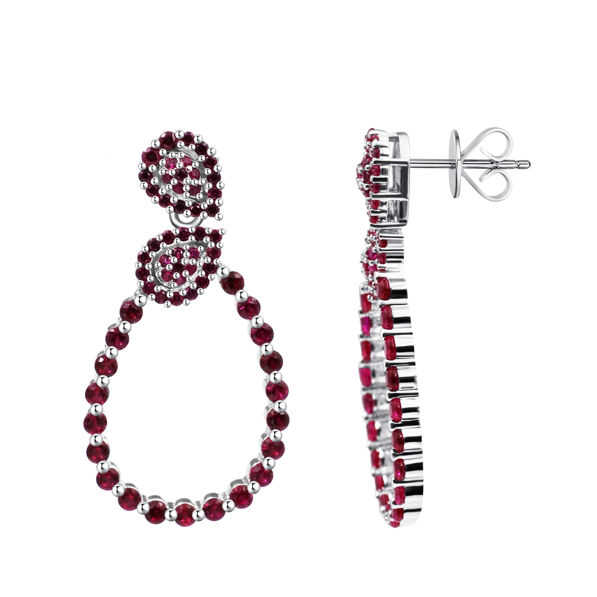 Tianyu Gems Black Moissanite Drop Earrings Dangle Wholesale Bulk 18k Thick Gold Plated Trendy 925 Sterling Silver Stud Earrings-8