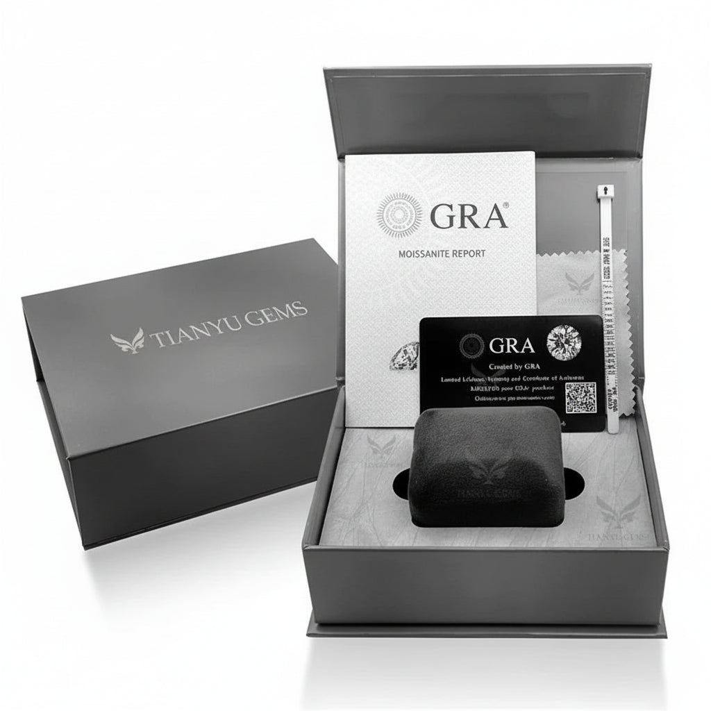 Tianyu Gems Moissanite Rings Women Engagement 18K Gold Plated 925 Silver 3 Carat Emerald Cut Mossanite Wedding Ring for Women-5