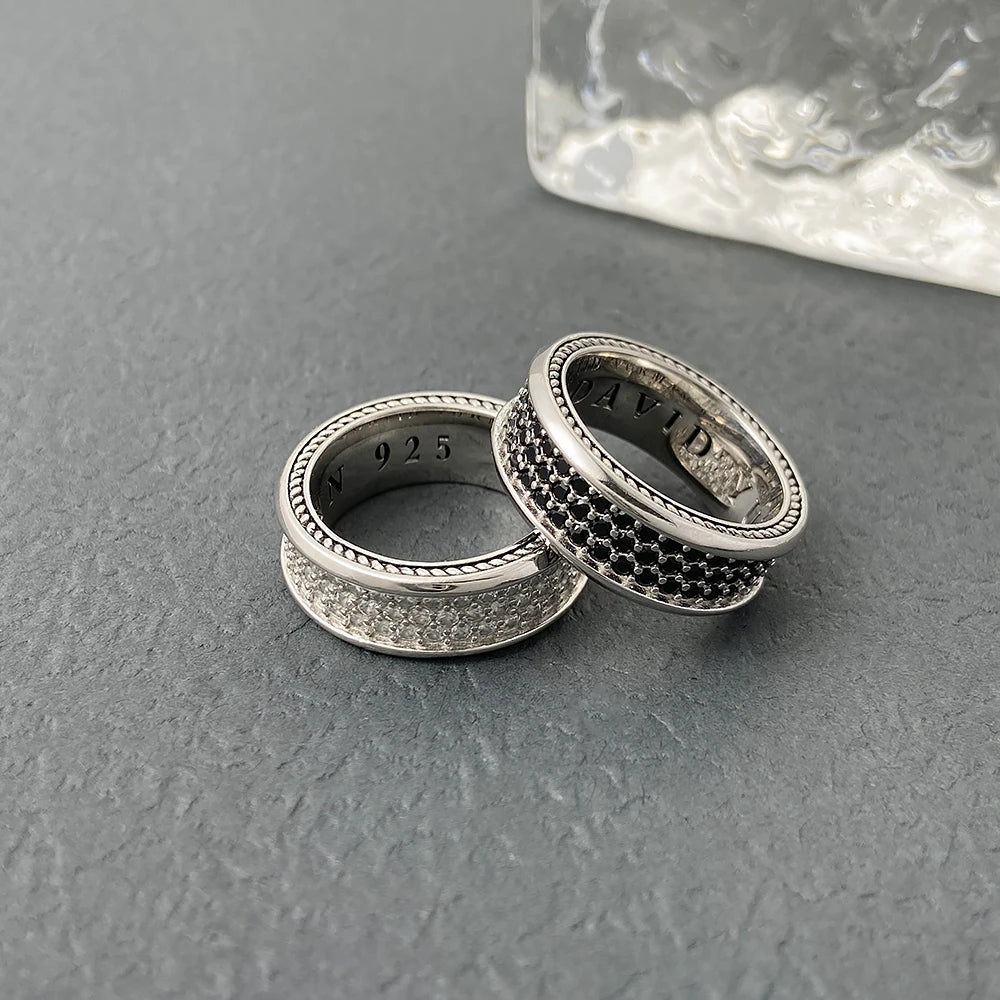 DY High-quality White Diamond Rings and Black Diamond Rings, Suitable for Both Men and Women, Luxury Jewelry Wholesale.-2