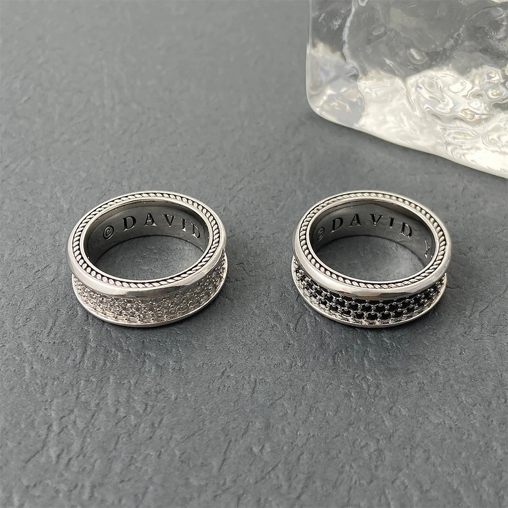 DY High-quality White Diamond Rings and Black Diamond Rings, Suitable for Both Men and Women, Luxury Jewelry Wholesale.-3