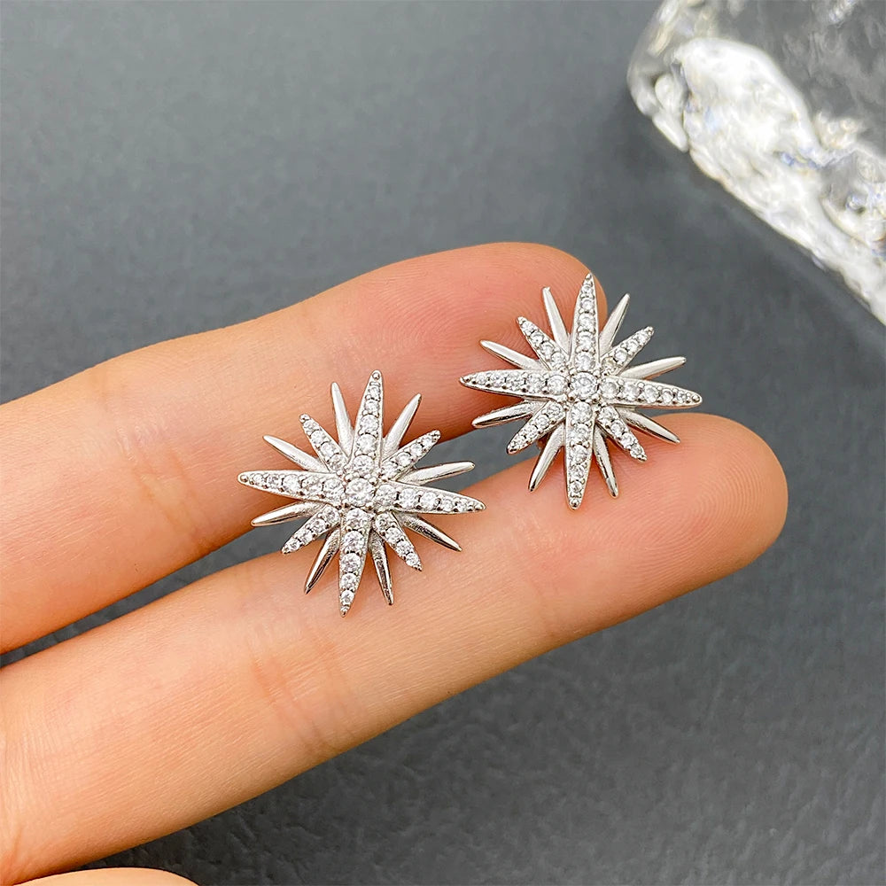 David Hexagonal Diamond Stud Earrings, High-quality Jewelry Wholesale, Suitable for Both Men and Women.-7