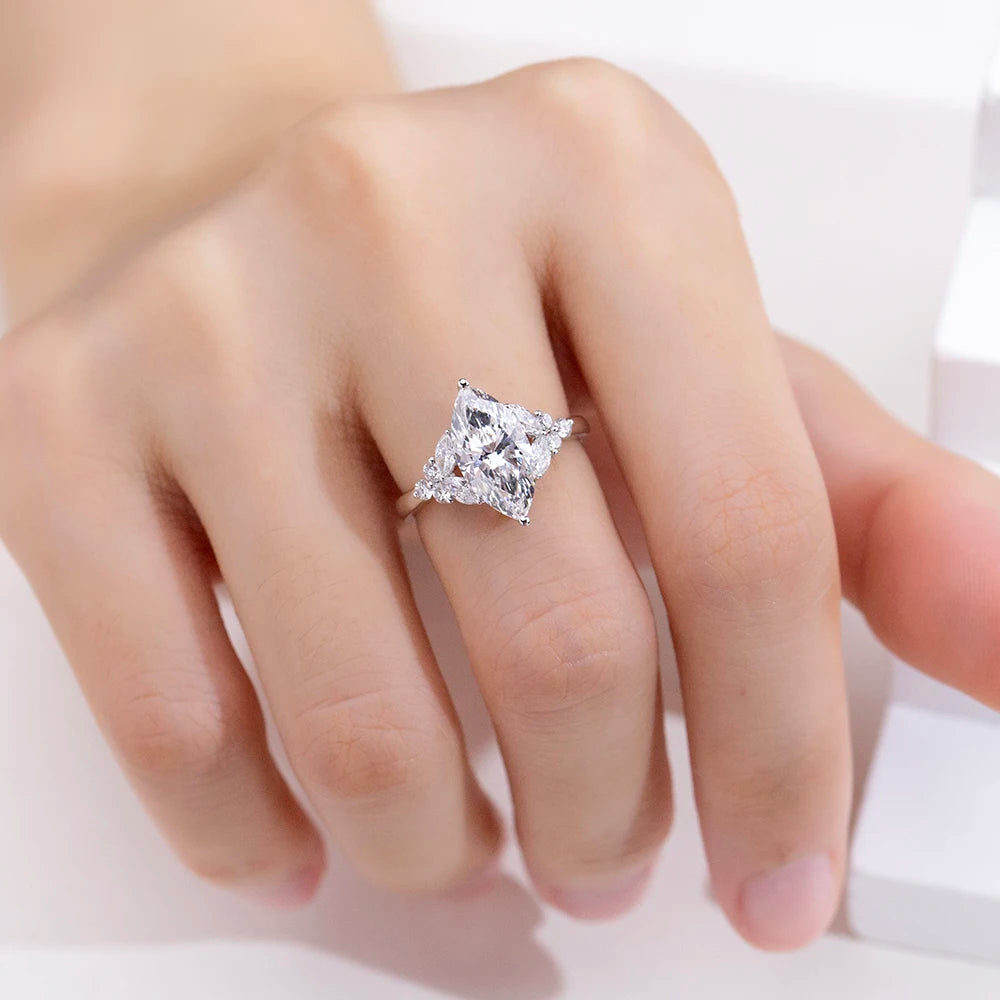 MSR-1965 Fine Jewelry IGI Certificate Marquise Cut 2CT  D VVS2  Lab Grown Diamond Luxury Engagement Ring 14K Gold Bridal-4