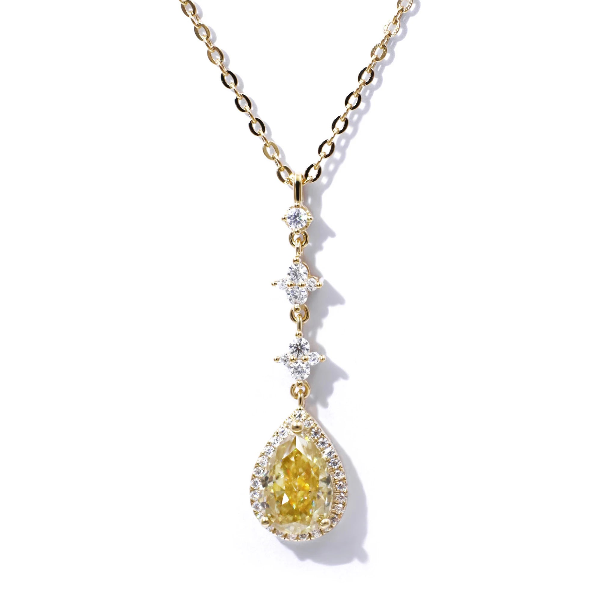 Tianyu Charms 18K Gold Plated Jewelry Choker Mossanite VVS Moissanite 925 Sterling Silver Pendant Necklace for Women-2