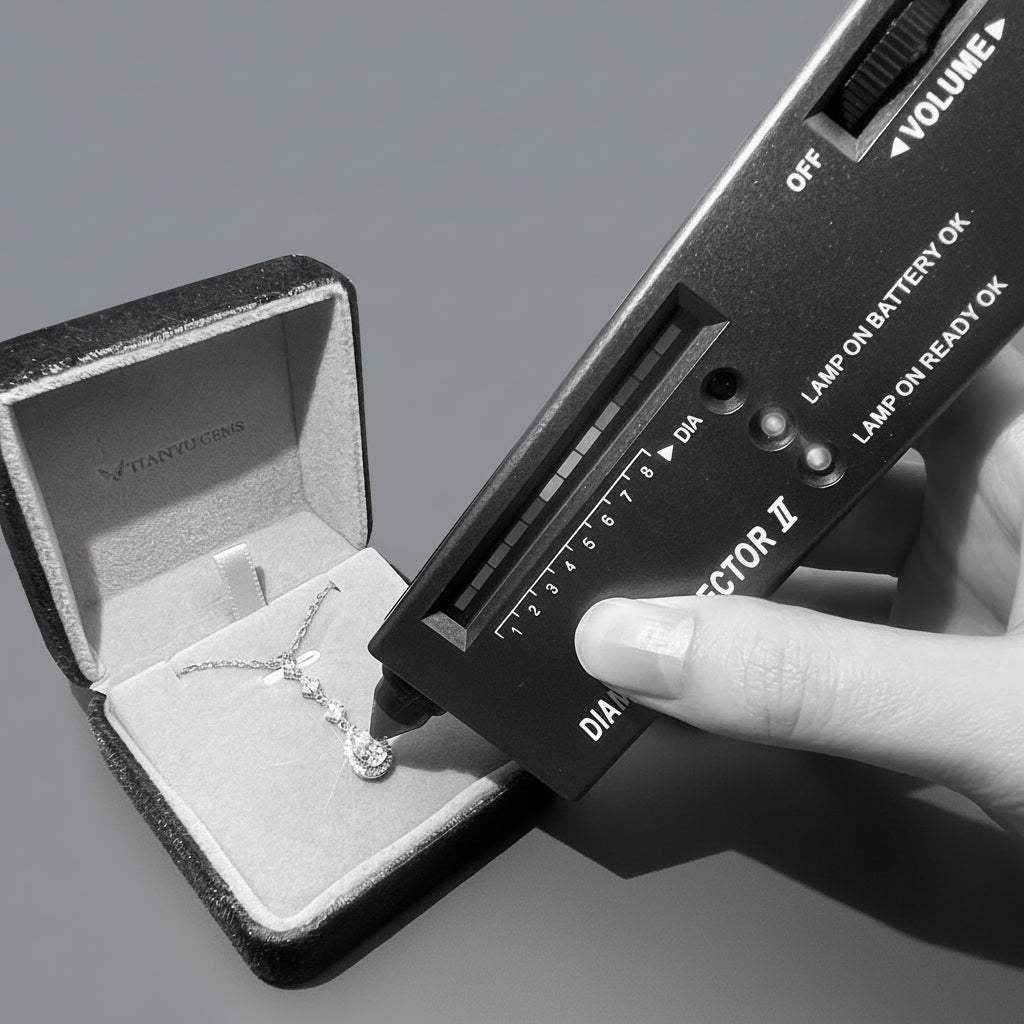 Tianyu Charms 18K Gold Plated Jewelry Choker Mossanite VVS Moissanite 925 Sterling Silver Pendant Necklace for Women-4