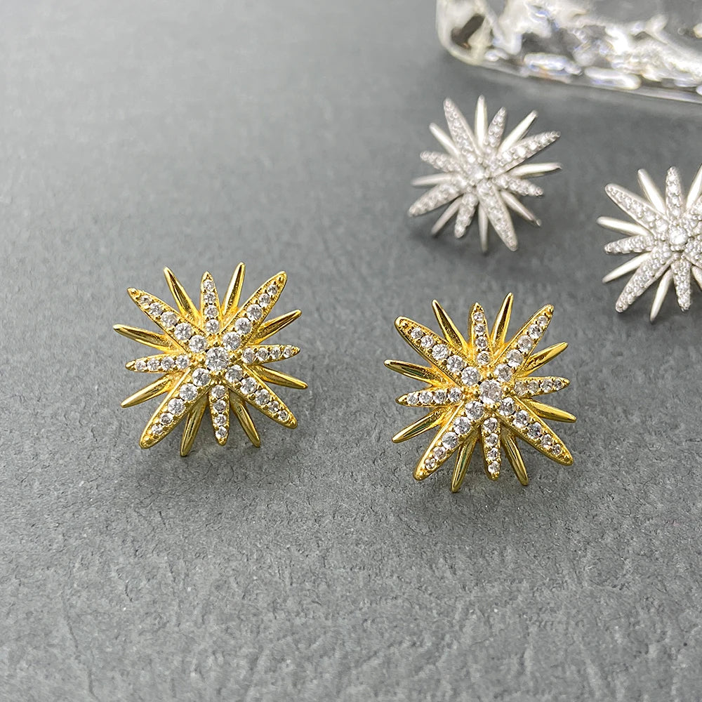 David Hexagonal Diamond Stud Earrings, High-quality Jewelry Wholesale, Suitable for Both Men and Women.-1