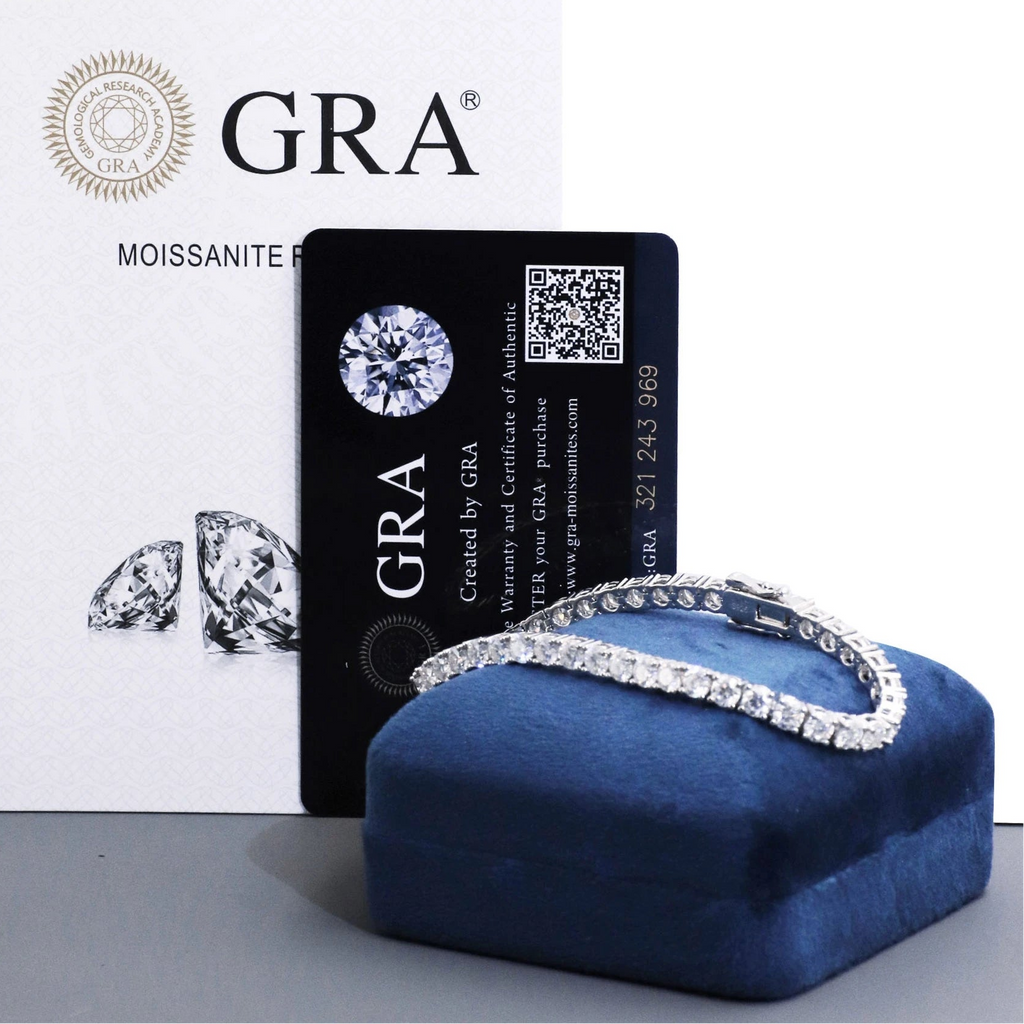 Tianyu Gems Tennis Bracelet Mens Women Mosinite 18k Gold Plated Men's 925 Silver Diamond Moissanite Tennis Bracelet-0