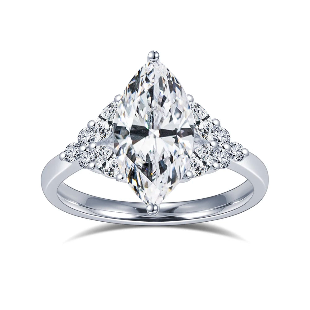 MSR-1965 Fine Jewelry IGI Certificate Marquise Cut 2CT  D VVS2  Lab Grown Diamond Luxury Engagement Ring 14K Gold Bridal-6