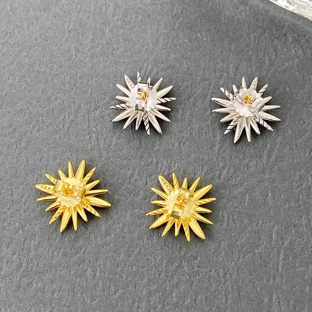 David Hexagonal Diamond Stud Earrings, High-quality Jewelry Wholesale, Suitable for Both Men and Women.-2