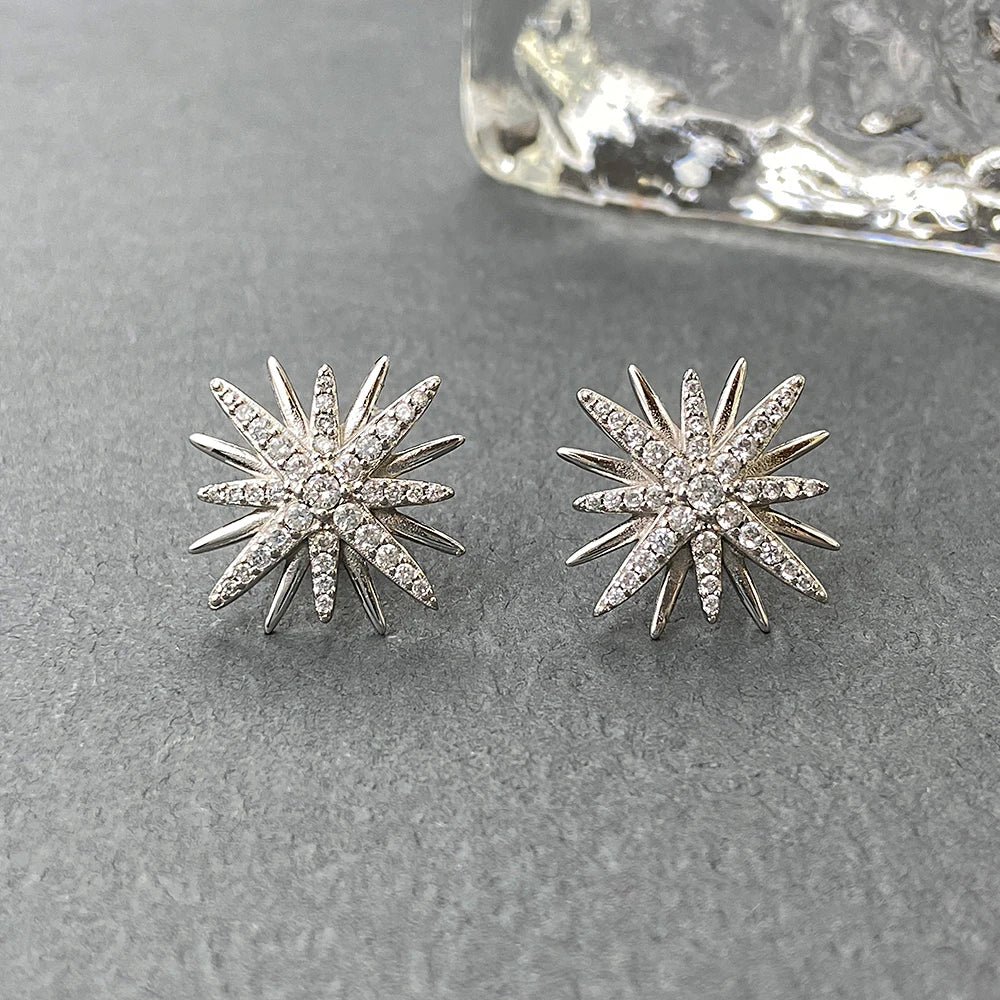 David Hexagonal Diamond Stud Earrings, High-quality Jewelry Wholesale, Suitable for Both Men and Women.-4