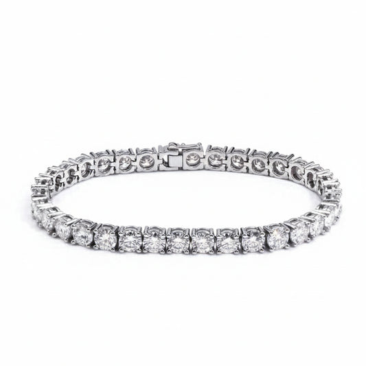 Tianyu Gems Tennis Bracelet Mens Women Mosinite 18k Gold Plated Men's 925 Silver Diamond Moissanite Tennis Bracelet-4