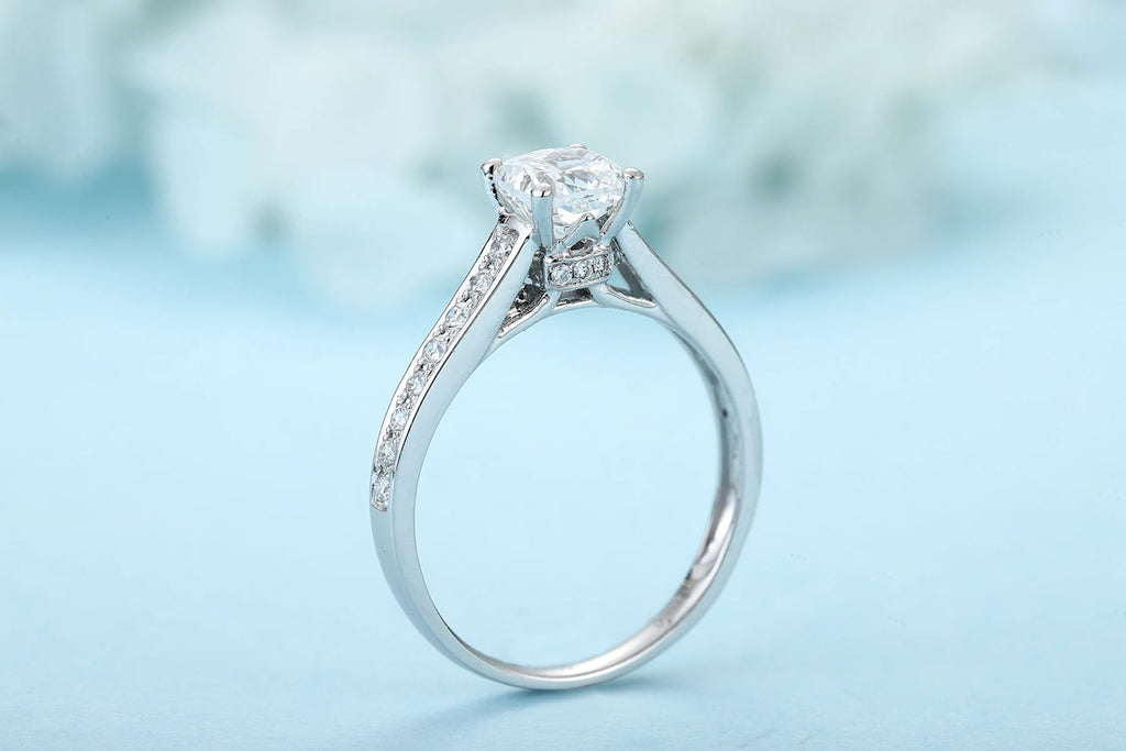 China Lab Grown Diamond Women Platinum PT950 White Gold Ring Gold Jewelry Engagement Diamond Ring for Women-3