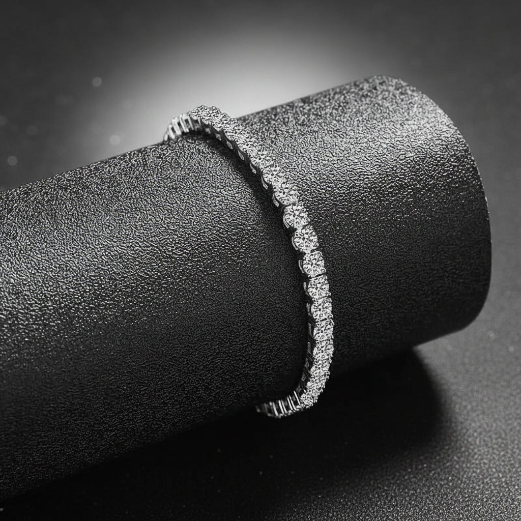 Decoral Wholesale VVS 3mm-5mm Moissanite Iced Out Tennis Bracelet 925 Sterling Silver Sparkling Moissanite Tennis Bracelet Chain-2