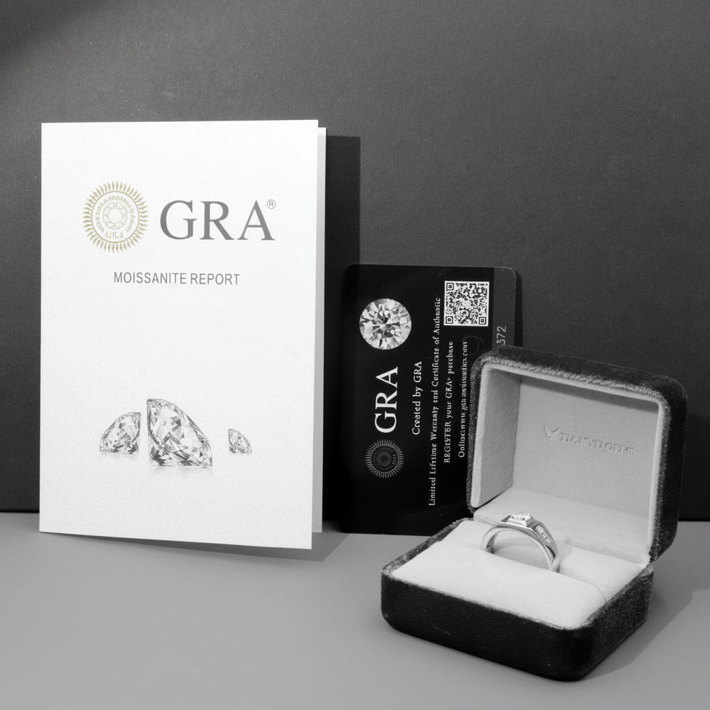 Tianyu Gems 18K Gold Plated Engagement Wedding Mossanite Fine Jewelry VVS Men's 925 Silver Ring for Men-0