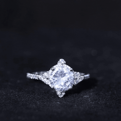 8 mm Lab Grown Diamond Vintage Inspired Engagement Ring