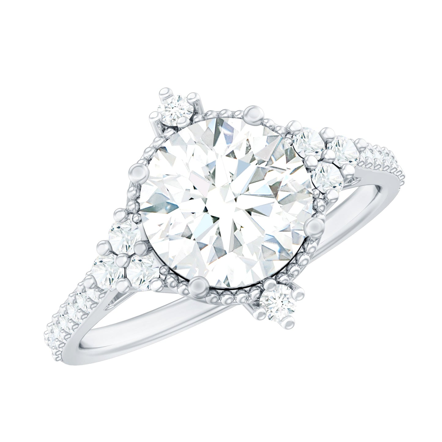 8 mm Lab Grown Diamond Vintage Inspired Engagement Ring