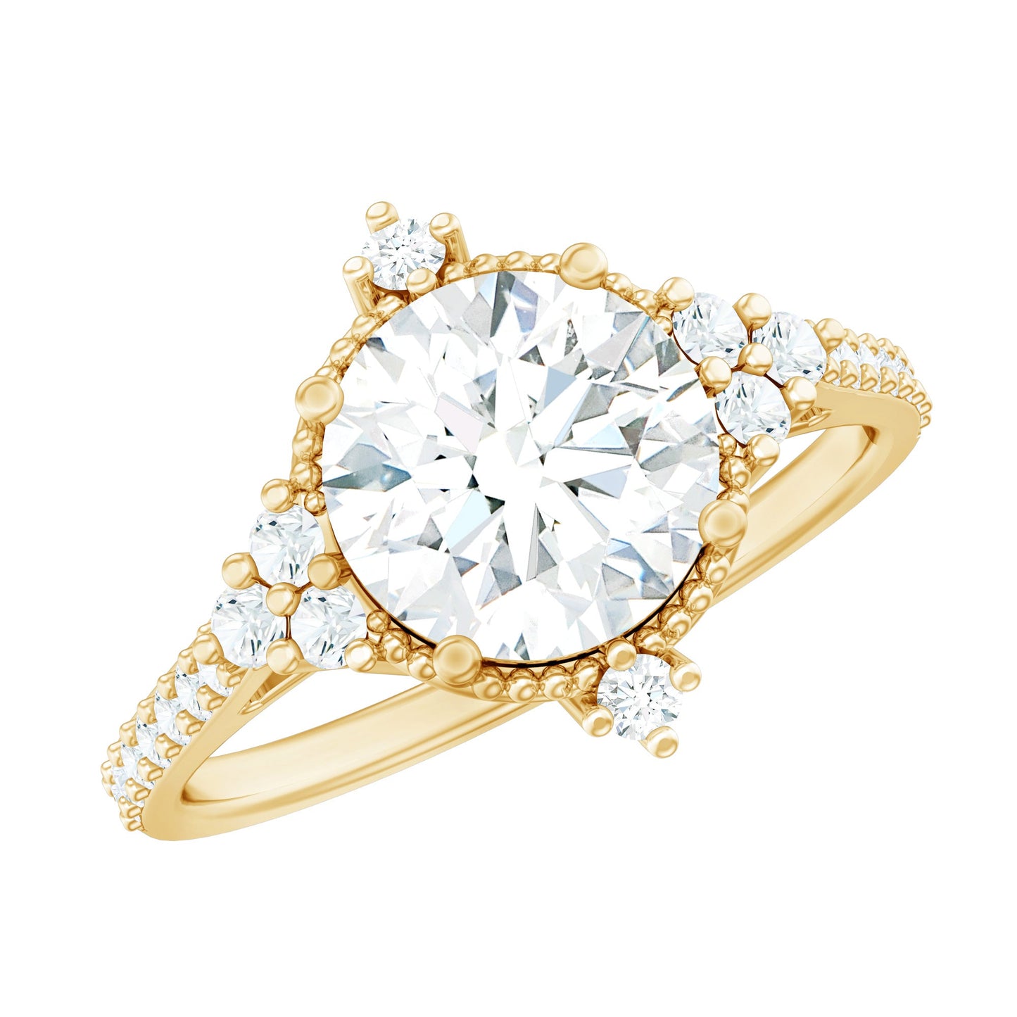 8 mm Lab Grown Diamond Vintage Inspired Engagement Ring