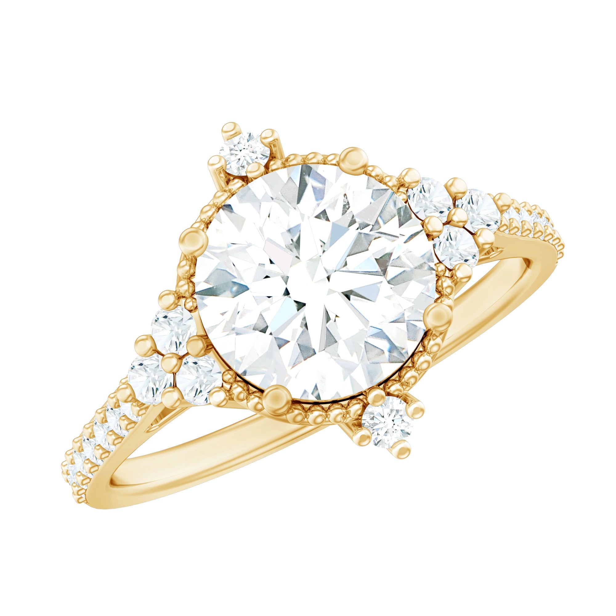 8 mm Lab Grown Diamond Vintage Inspired Engagement Ring