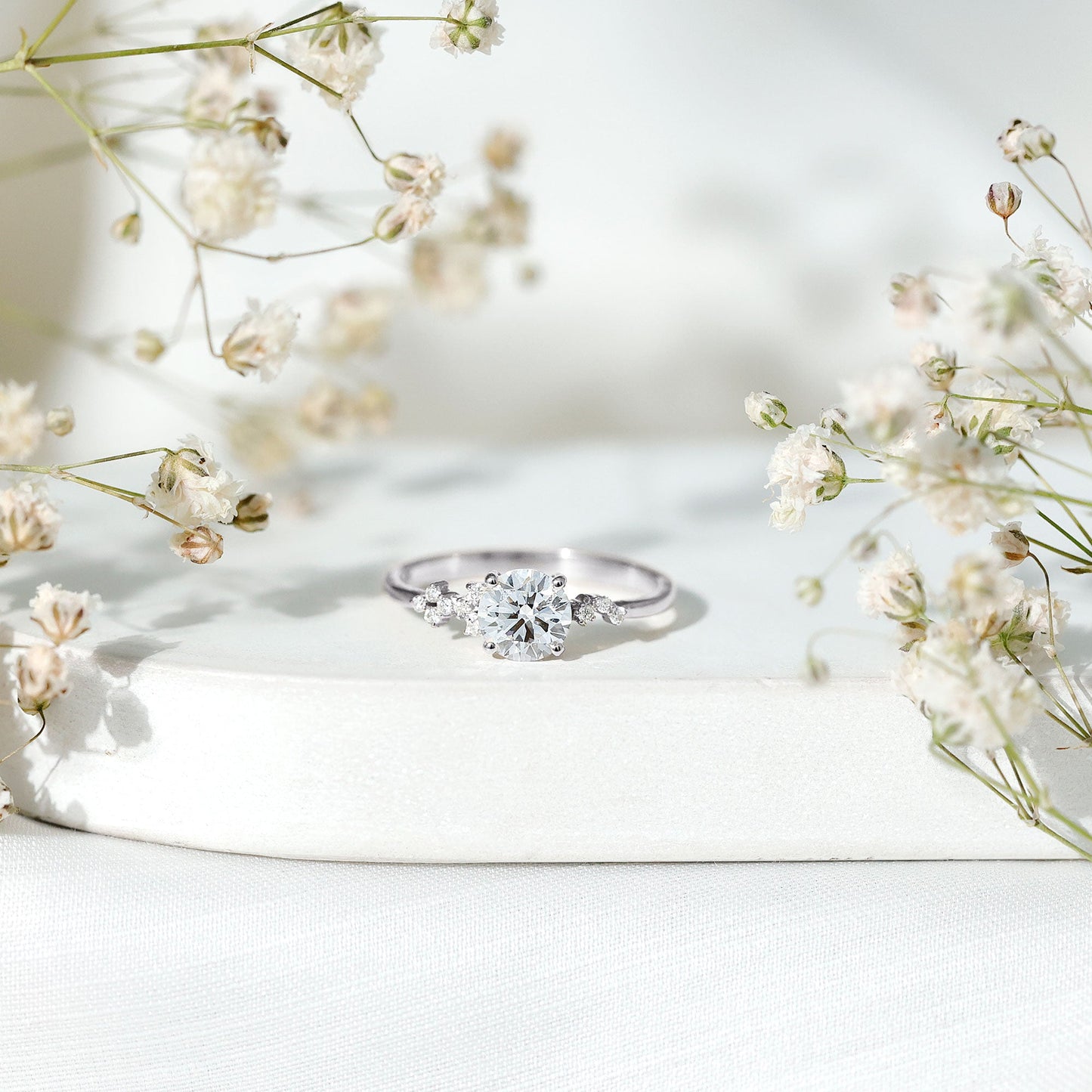 6 MM Lab Grown Diamond Solitaire Engagement Ring