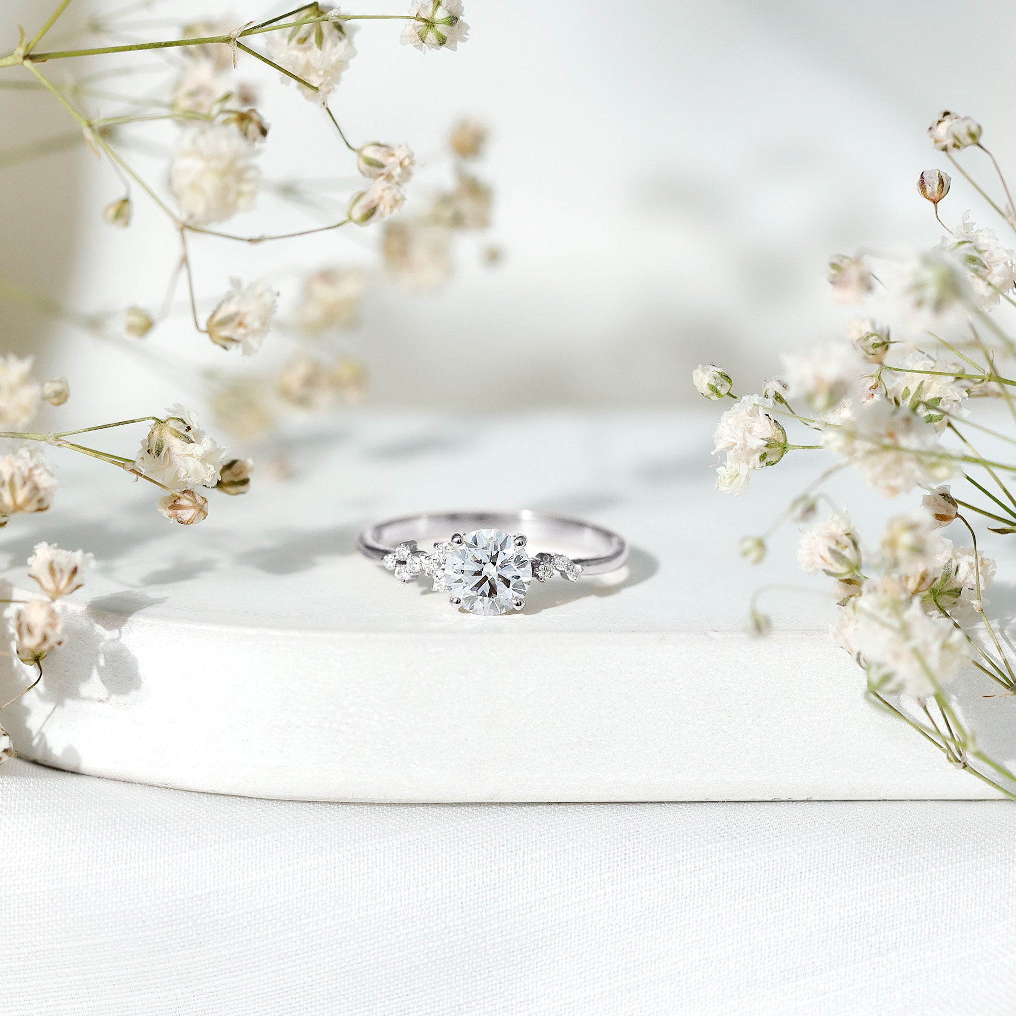 6 MM Lab Grown Diamond Solitaire Engagement Ring