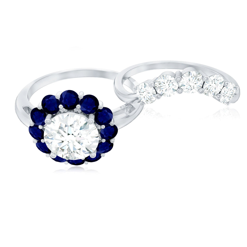 Certified 7 MM Lab Grown Diamond Engagement Ring with Enhancer