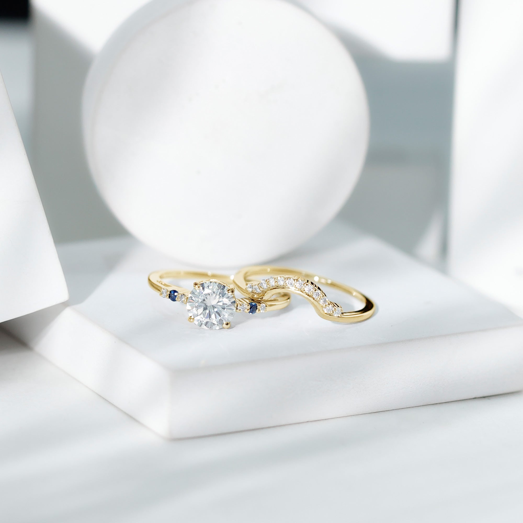 2 Carat Certified Lab Grown Diamond Engagement Ring With Wedding Band