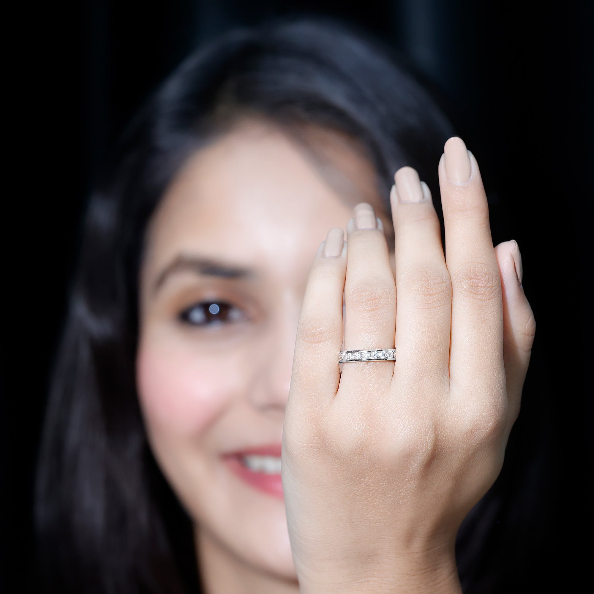 Channel Set Lab Grown Diamond Eternity Wedding Band