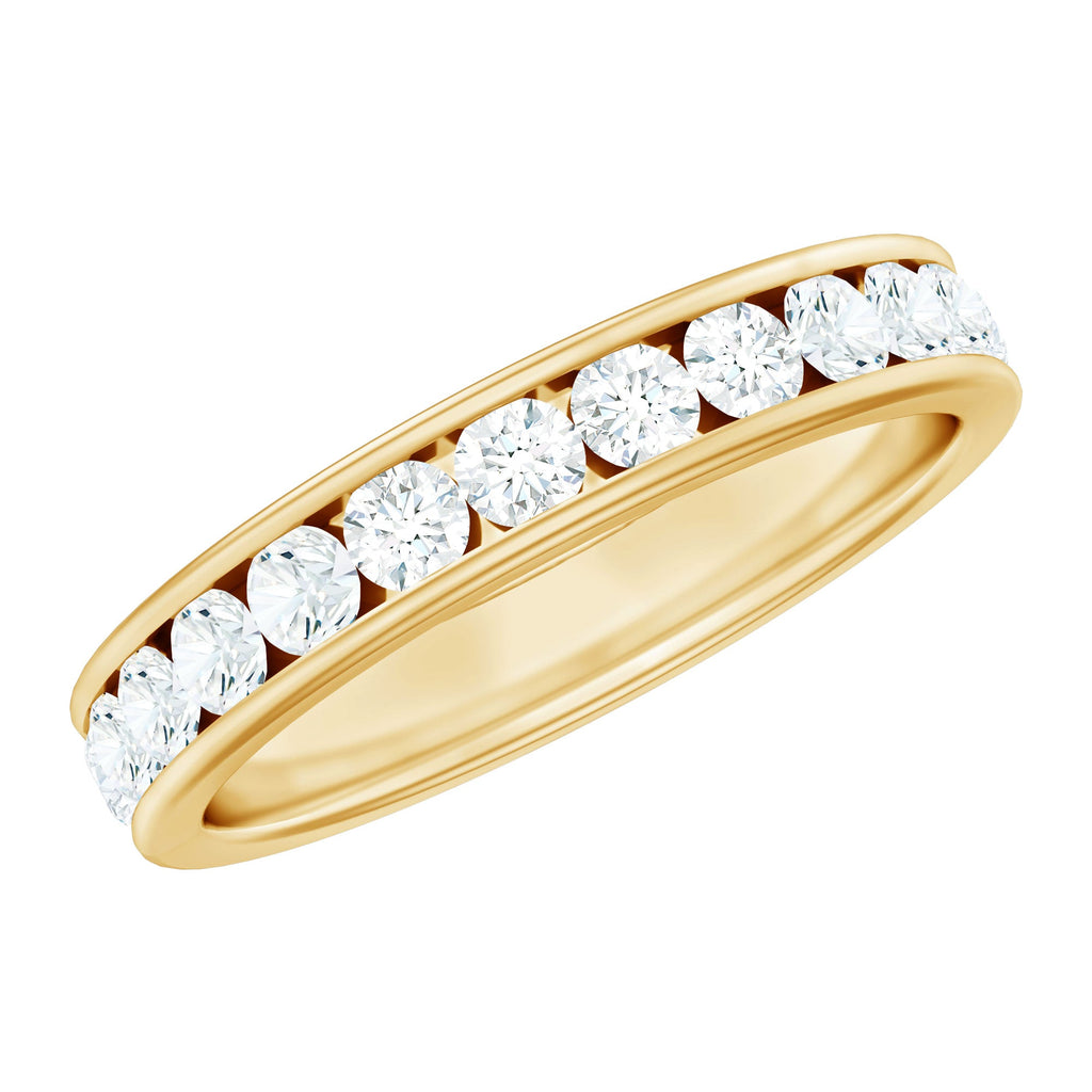Channel Set Lab Grown Diamond Eternity Wedding Band