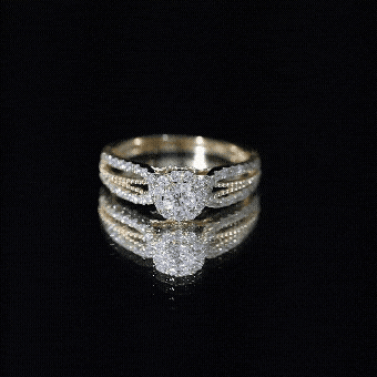 Certified Lab Grown Diamond Vintage Style Engagement Ring