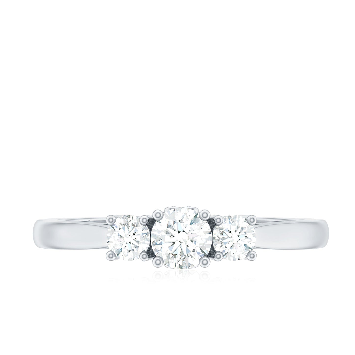 Lab Grown Diamond Minimal 3 Stone Engagement Ring