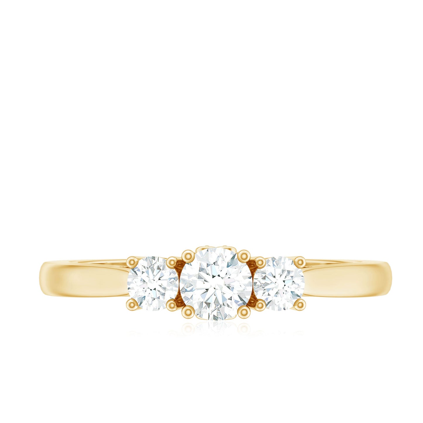 Lab Grown Diamond Minimal 3 Stone Engagement Ring