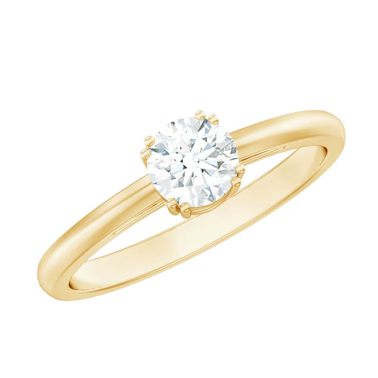 Certified 5 MM Lab Grown Diamond Solitaire Promise Ring
