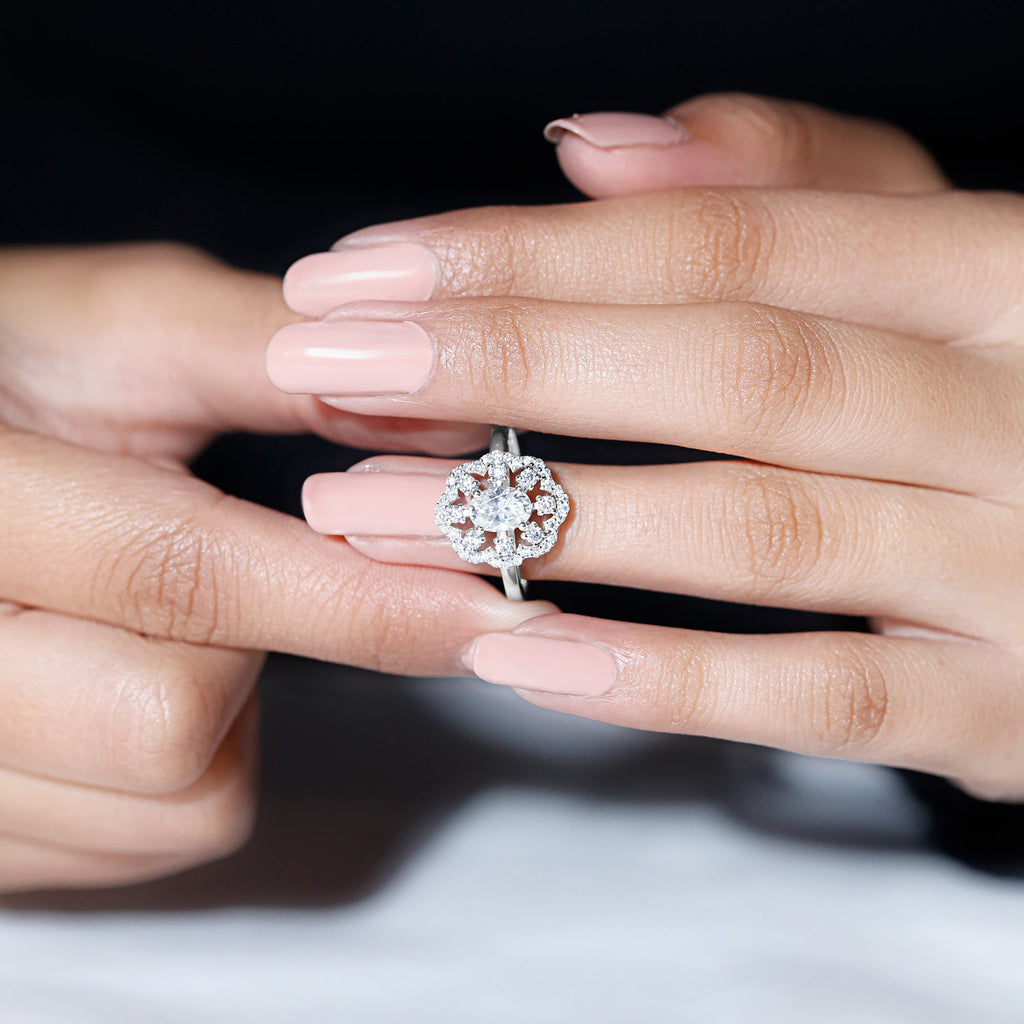 Certified Lab Grown Diamond Statement Engagement Ring