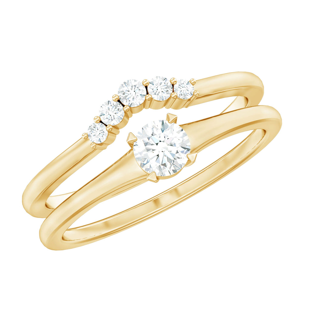 Lab Grown Diamond Minimal Engagement Ring With Enhancer
