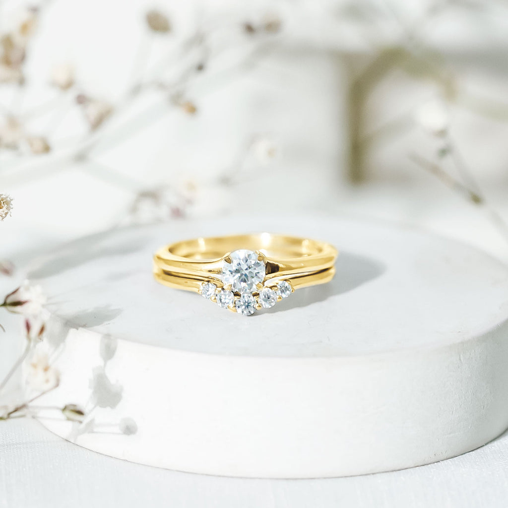 Lab Grown Diamond Minimal Engagement Ring With Enhancer