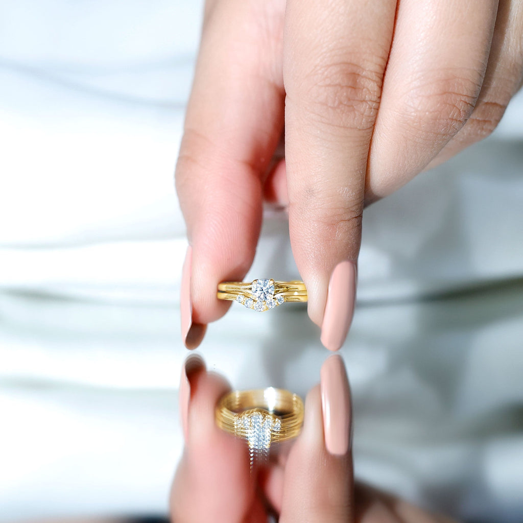 Lab Grown Diamond Minimal Engagement Ring With Enhancer