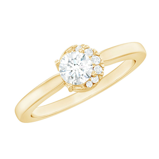 5 MM Certified Lab Grown Diamond Solitaire Promise Ring