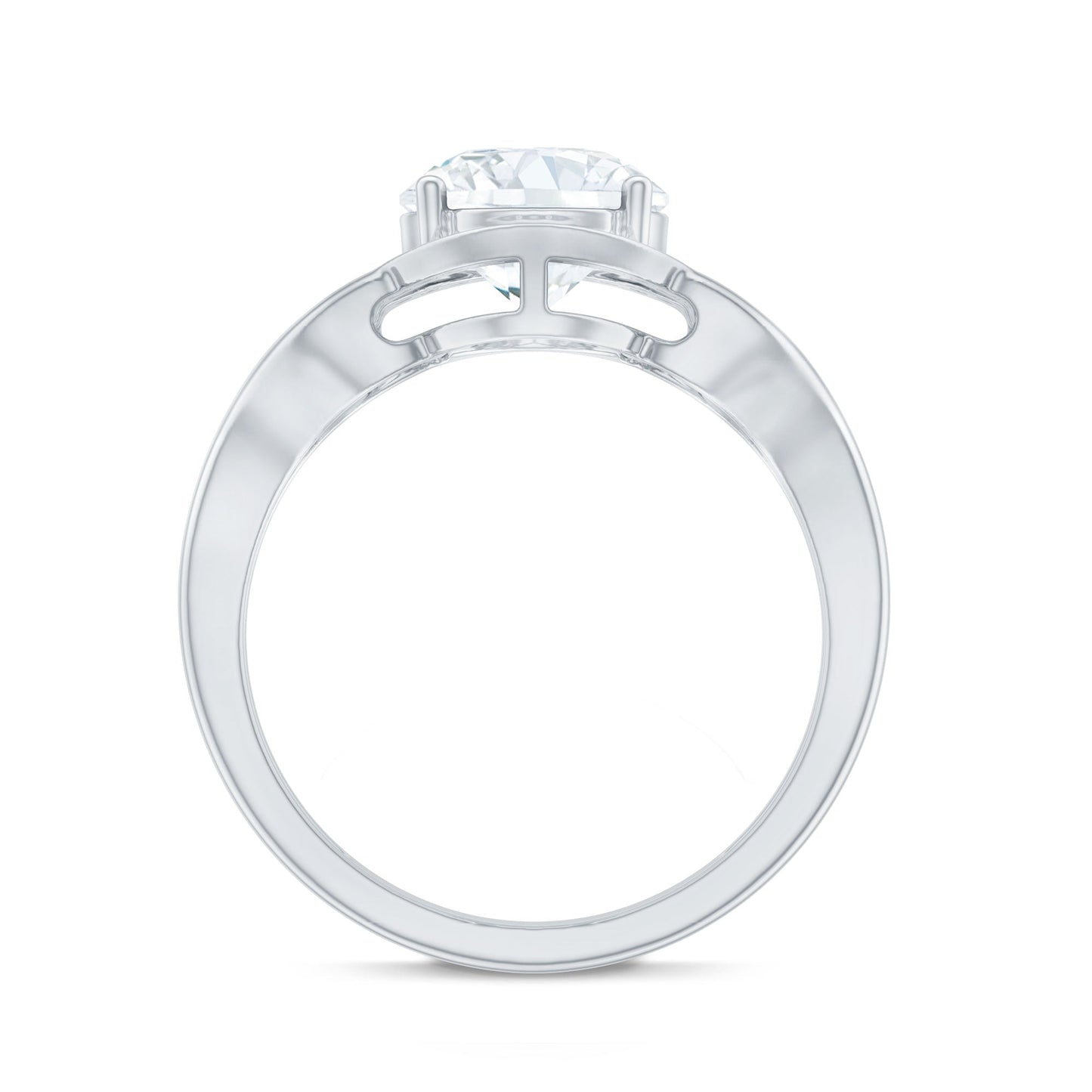 2 Carat Lab Grown Diamond Art Deco Engagement Ring