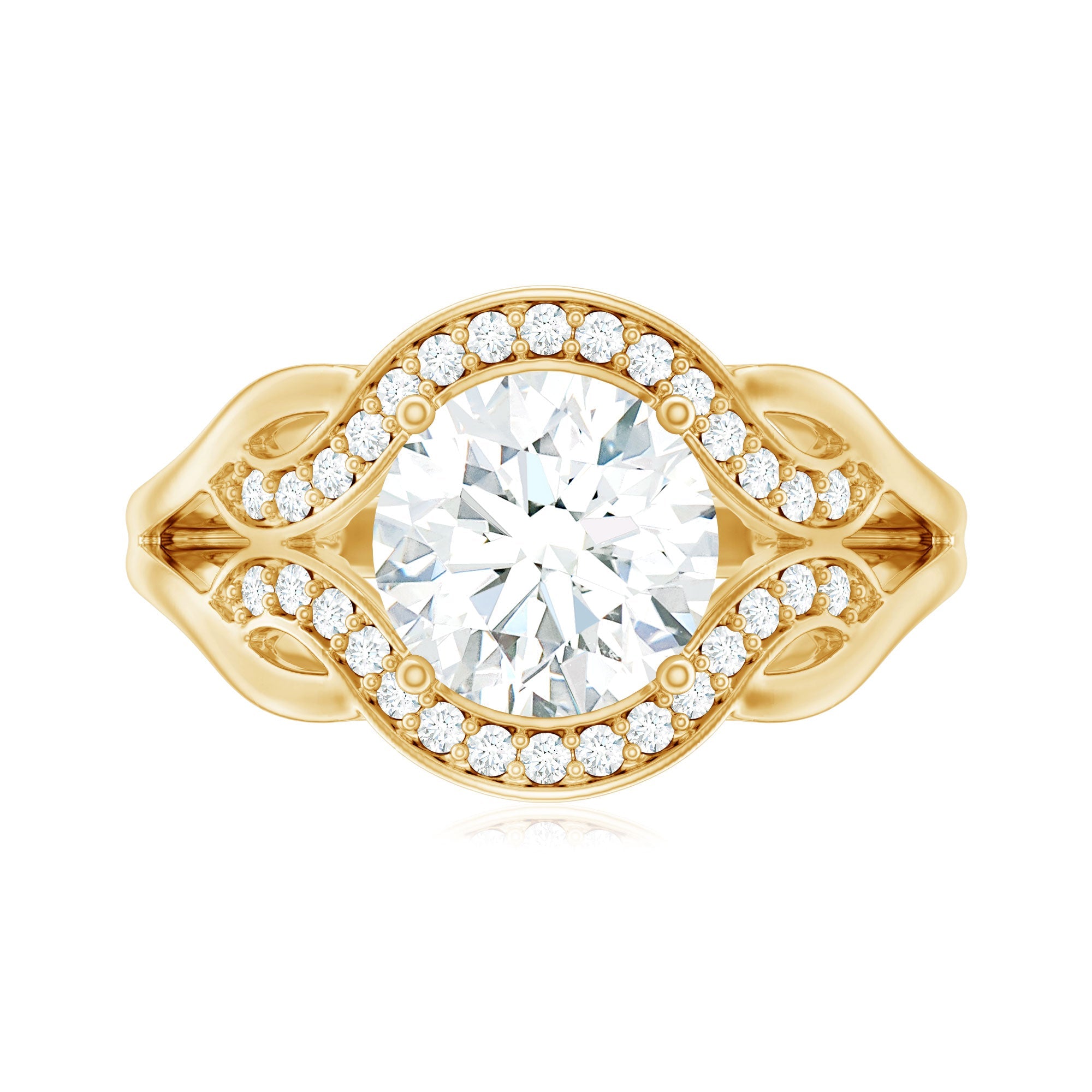 2 Carat Lab Grown Diamond Art Deco Engagement Ring