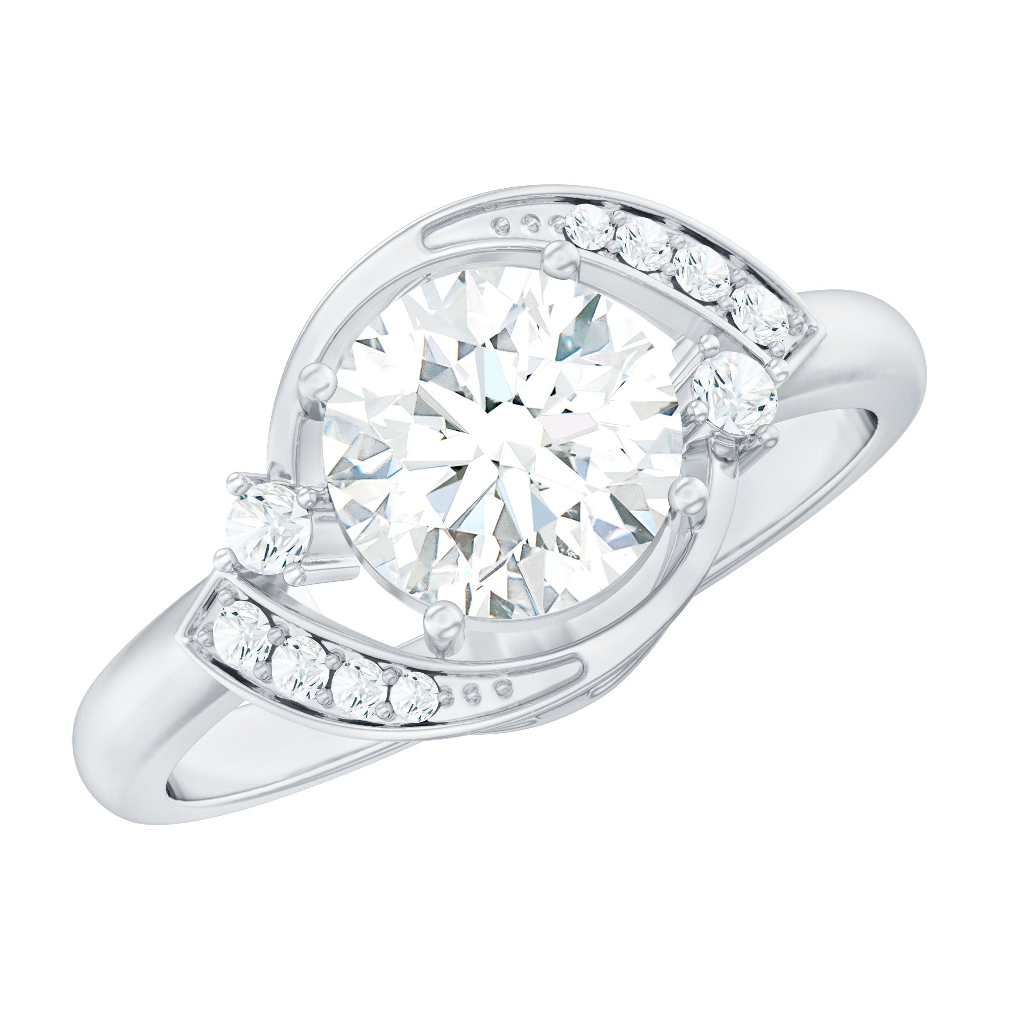 2 Carat Lab Grown Diamond Bypass Engagement Ring