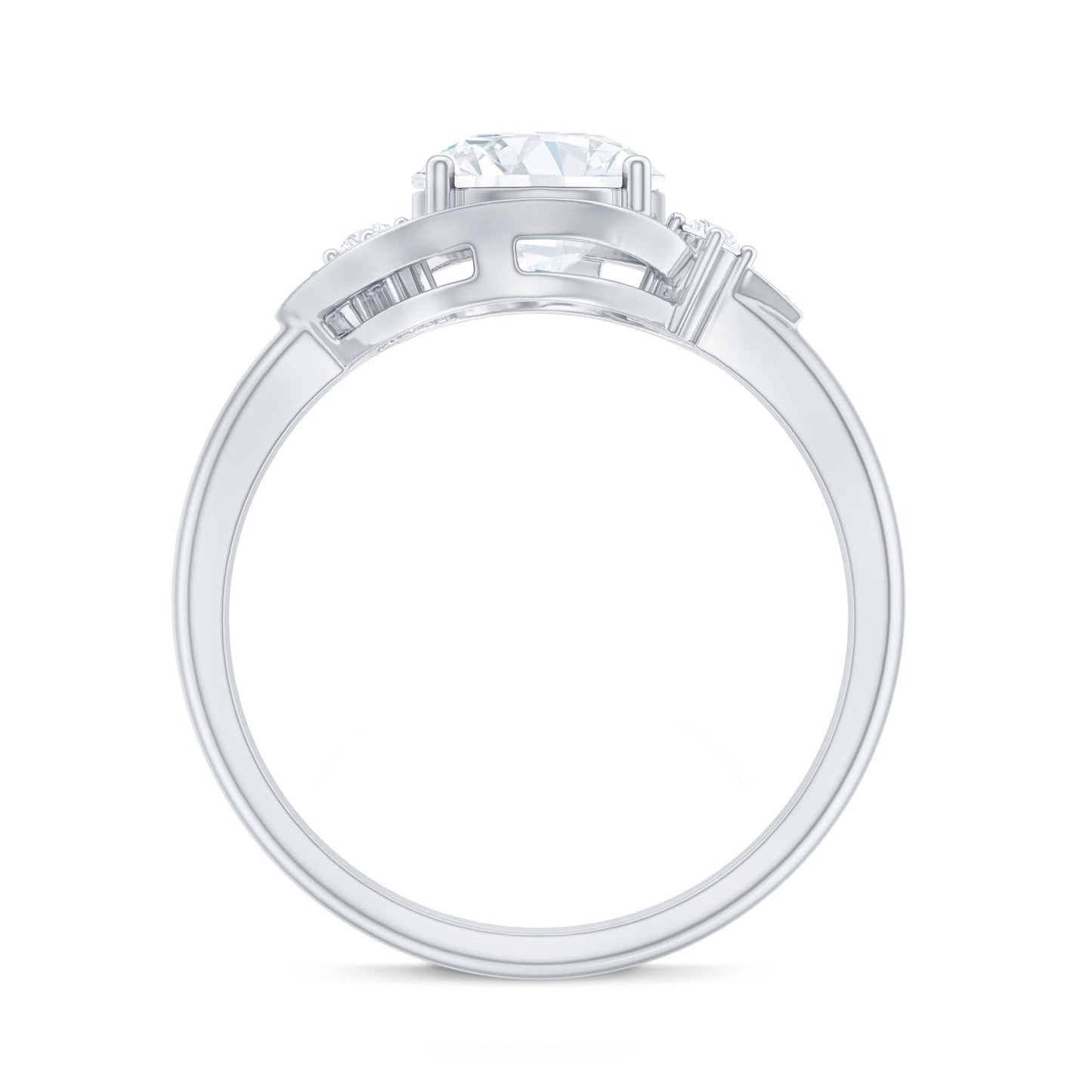 2 Carat Lab Grown Diamond Bypass Engagement Ring