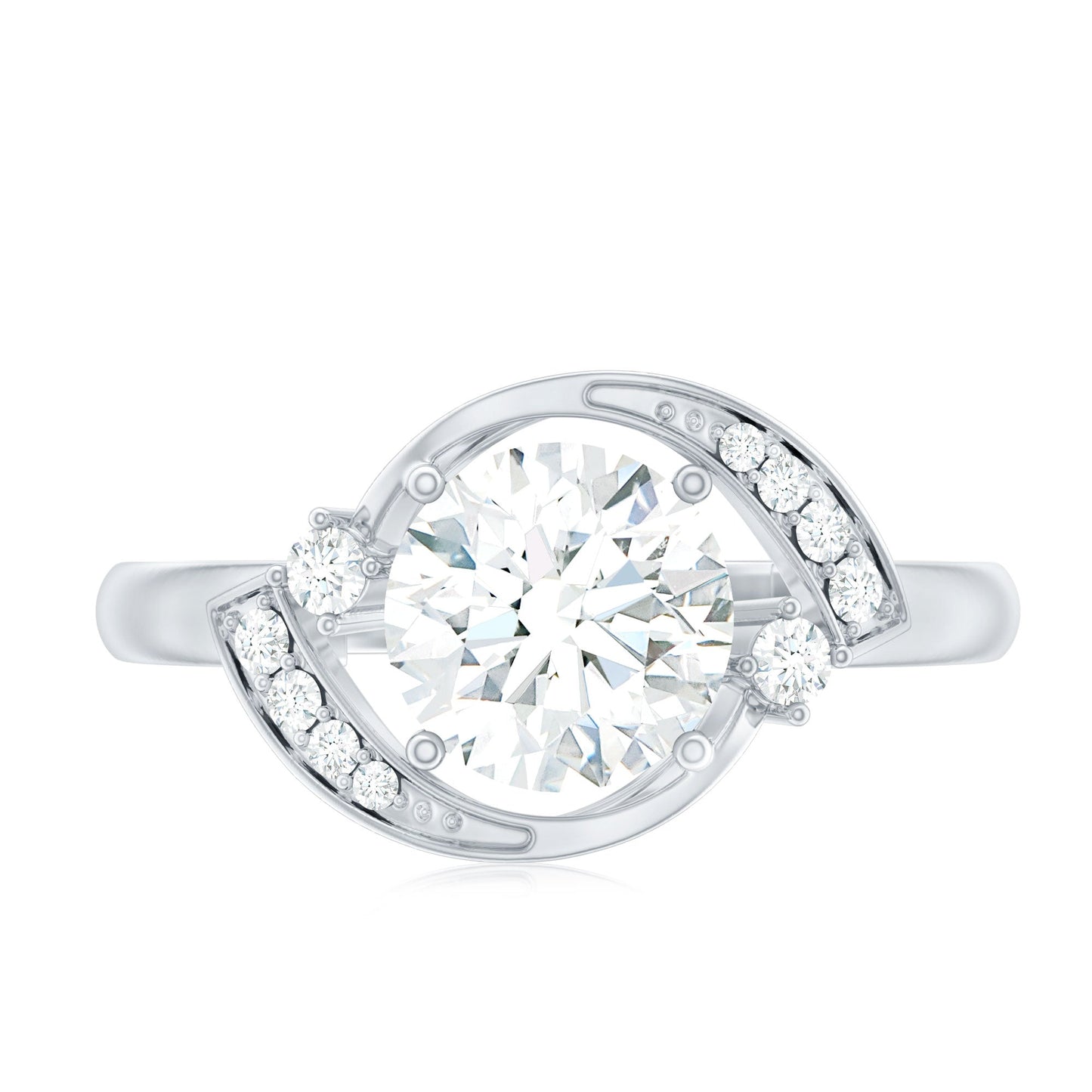 2 Carat Lab Grown Diamond Bypass Engagement Ring