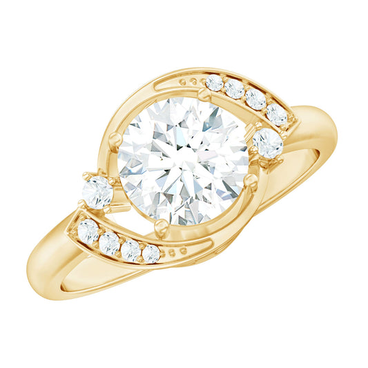 2 Carat Lab Grown Diamond Bypass Engagement Ring