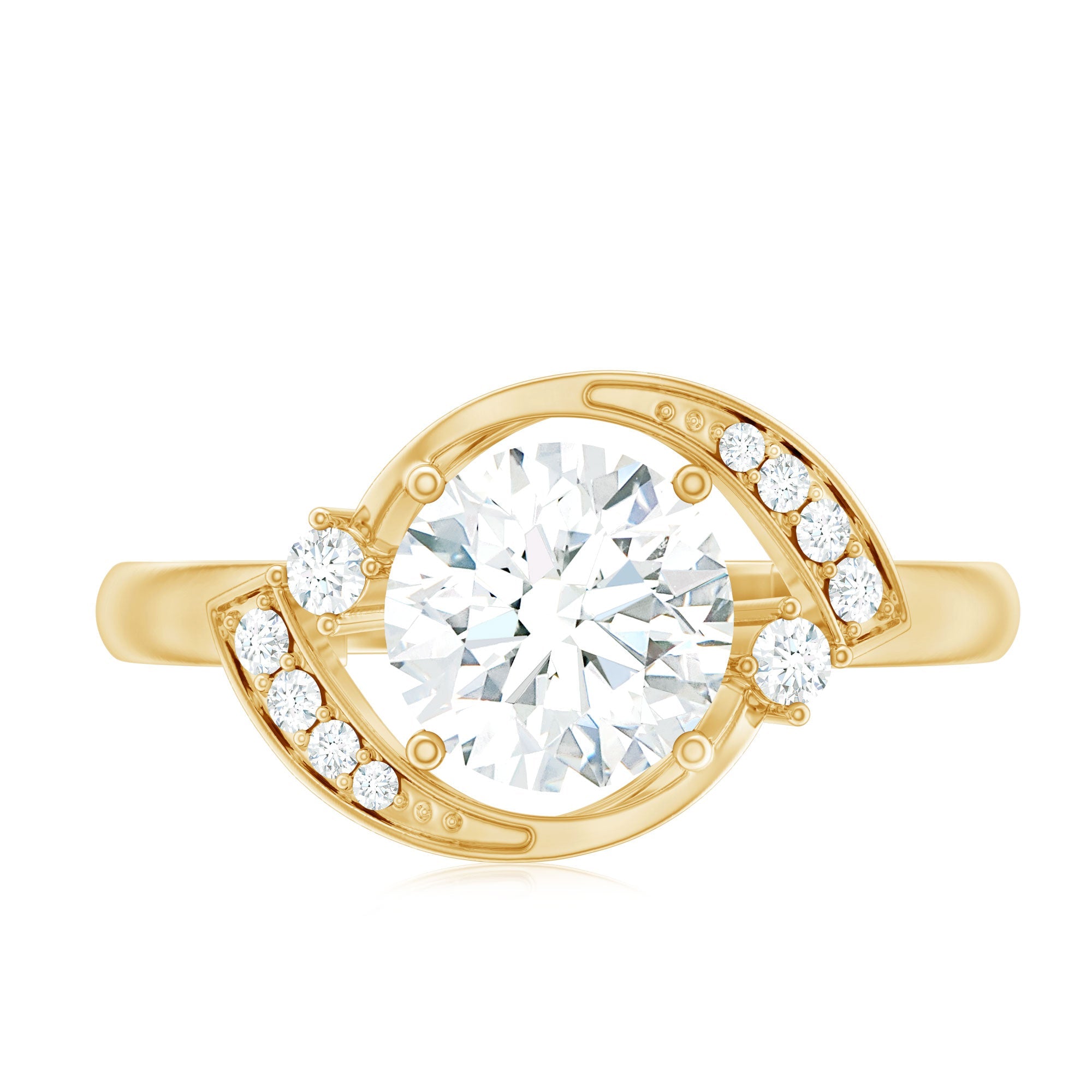 2 Carat Lab Grown Diamond Bypass Engagement Ring